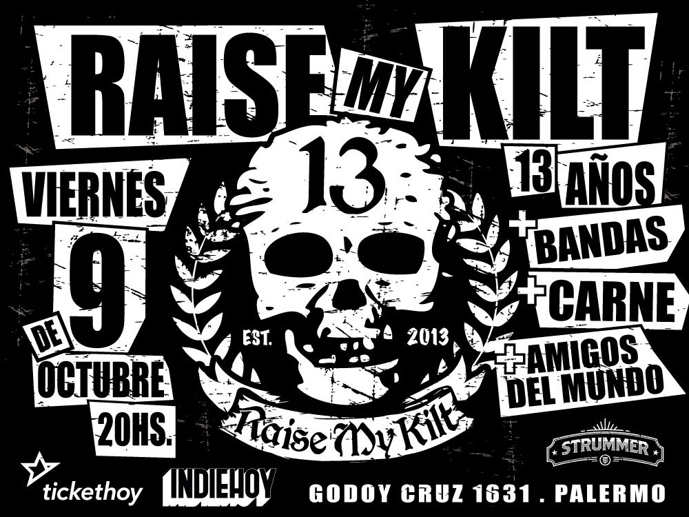 RAISE MY KILT 13 AÑOS